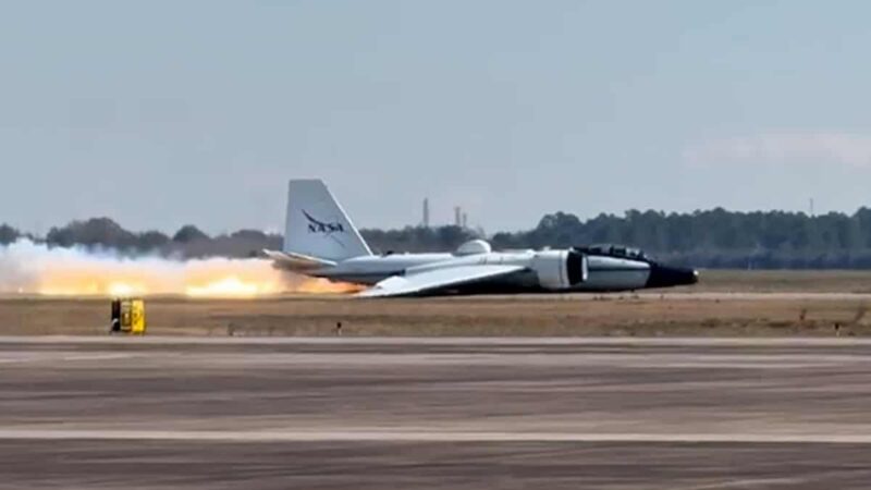 Avião de pesquisa da NASA faz pouso de emergência sem trem de pouso no Texas