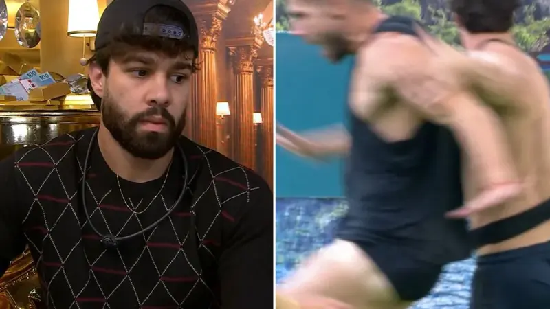 BBB26: Paulo Augusto é expulso após empurrão que derrubou Jonas na disputa pelo Big Fone