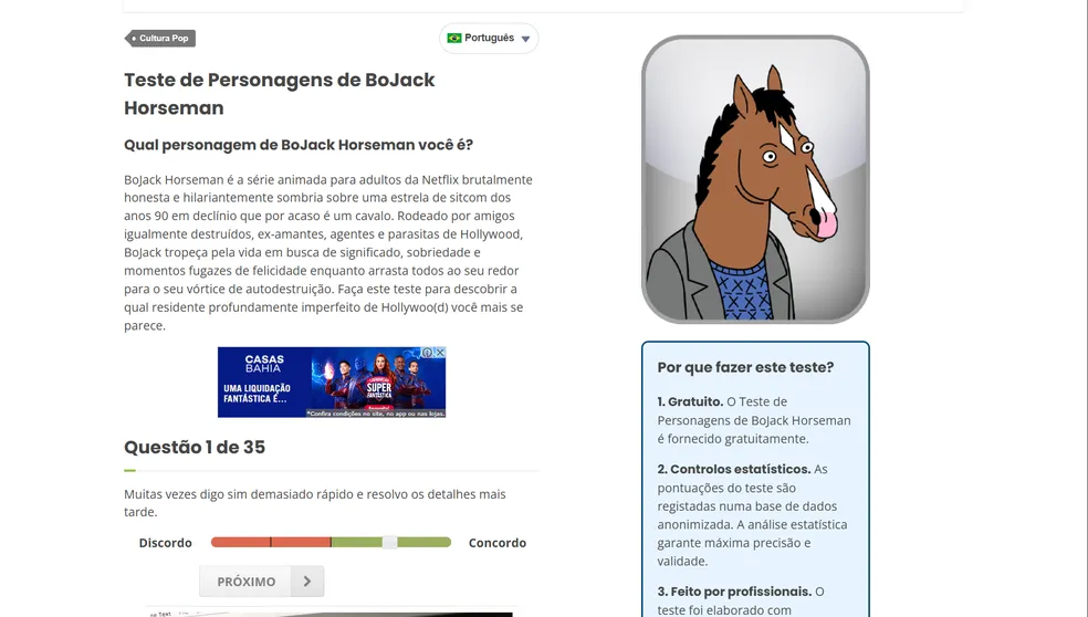 Teste de personalidade de BoJack Horseman faz sucesso no TikTok