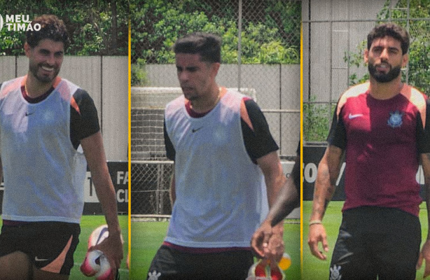 Corinthians realiza treino aberto à imprensa com chegada de Gabriel Paulista e atividades em grupos