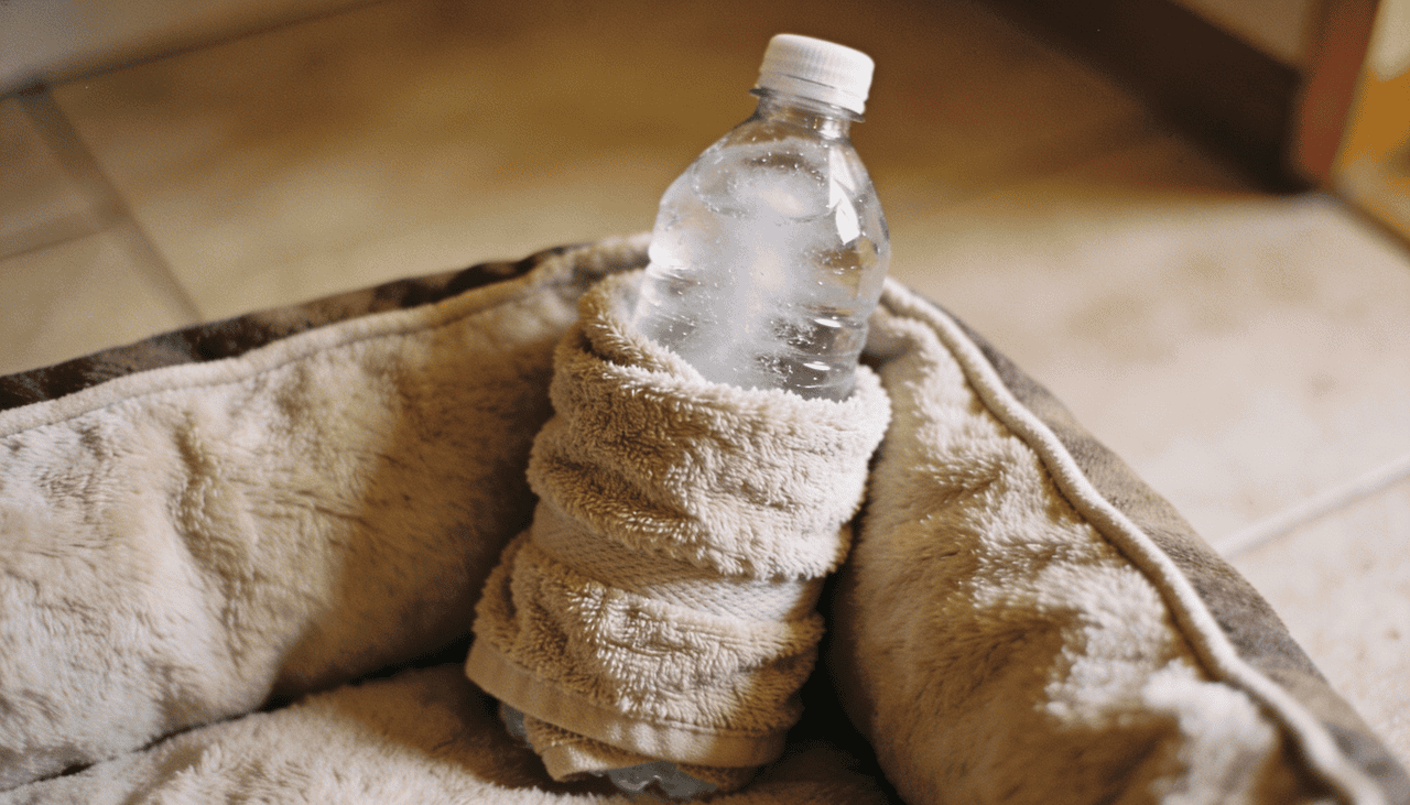 Sistema de refrigeração caseiro para a caminha do pet usa apenas garrafa e água