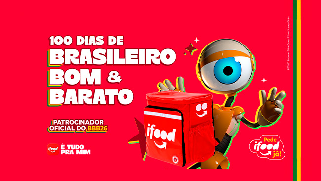 iFood oficializa patrocínio do BBB 26 e lança 100 dias de ofertas
