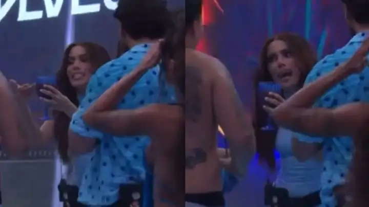 Anitta retorna como Larissa para after do BBB 26 e repreende Pedro por beber seu drink