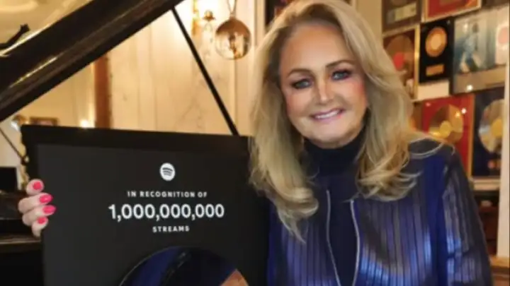 Bonnie Tyler alcança um bilhão de reproduções no Spotify, mas não recebeu ganhos
