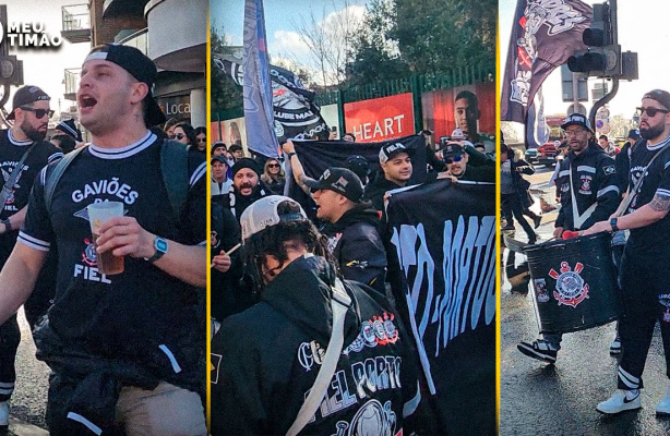 Torcida do Corinthians faz grande festa em Londres antes da estreia no Mundial Feminino