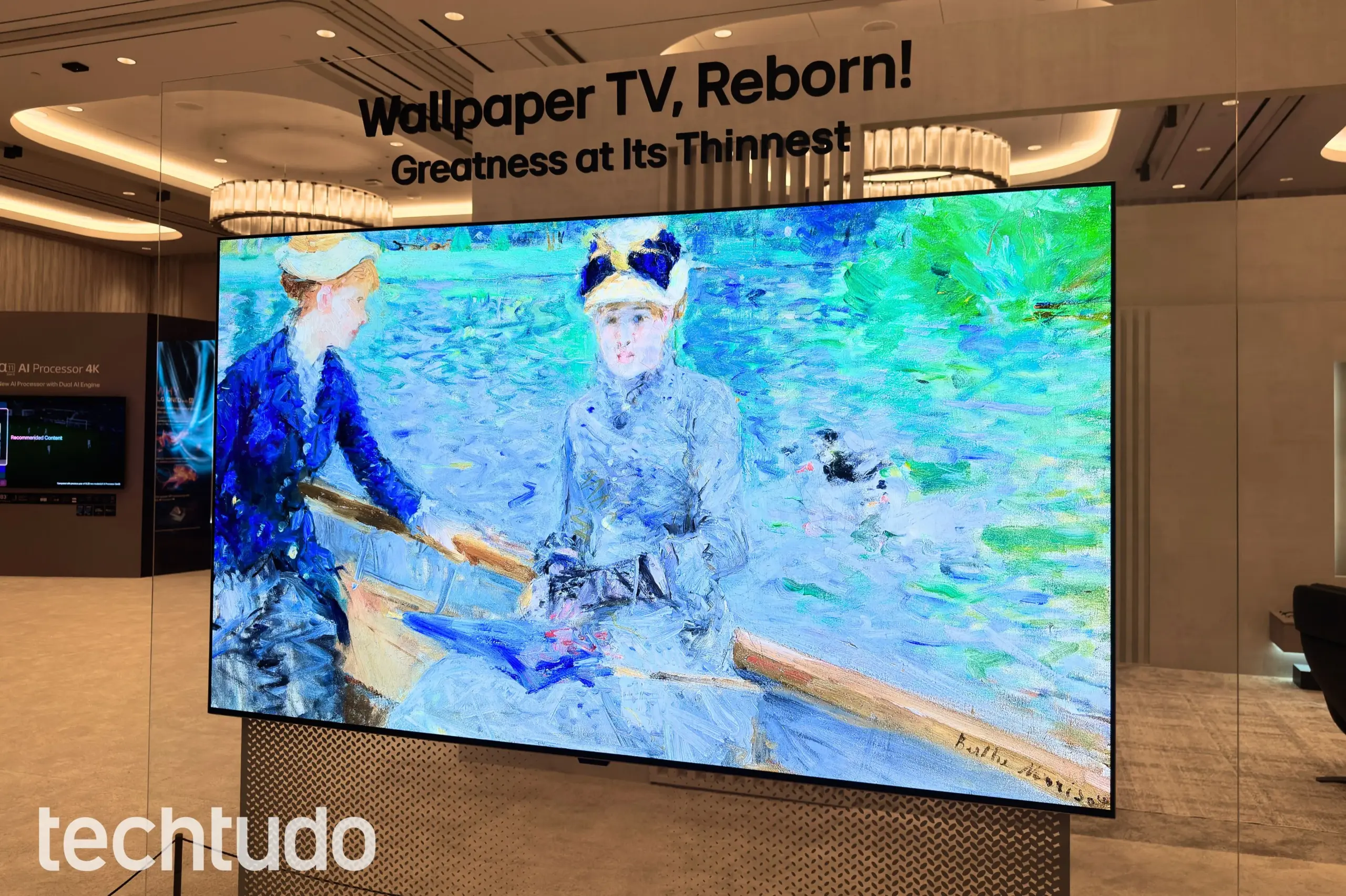LG apresenta TV OLED de 9 mm e sem fios aparentes na CES 2026