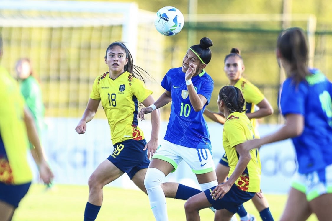 Brasil empata com Equador por 1 a 1 e perde chance de garantir título do Sul-Americano sub-20 feminino