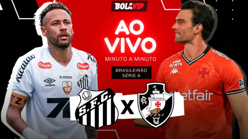 Neymar marca duas vezes, faz golaço e Santos bate o Vasco por 2 a 1