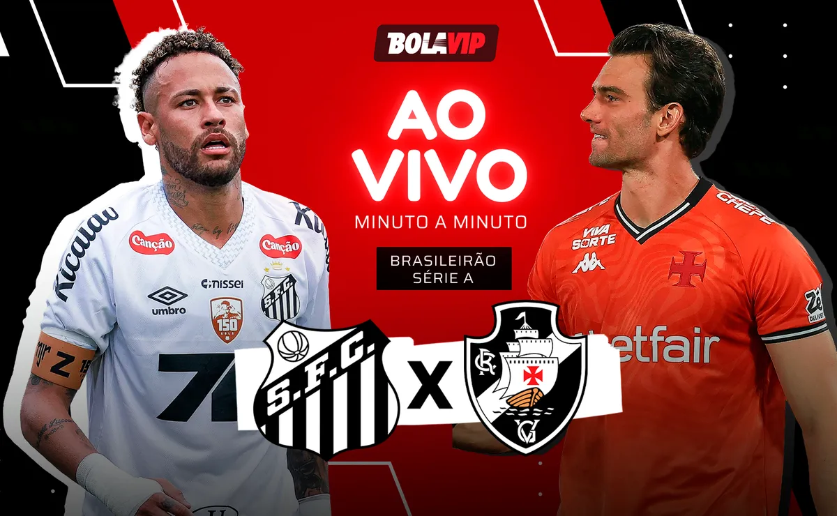 Neymar marca duas vezes, faz golaço e Santos bate o Vasco por 2 a 1