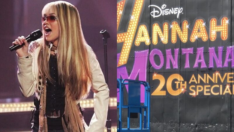 Miley, como Hannah Montana, cantou três músicas nas gravações do especial de 20 anos