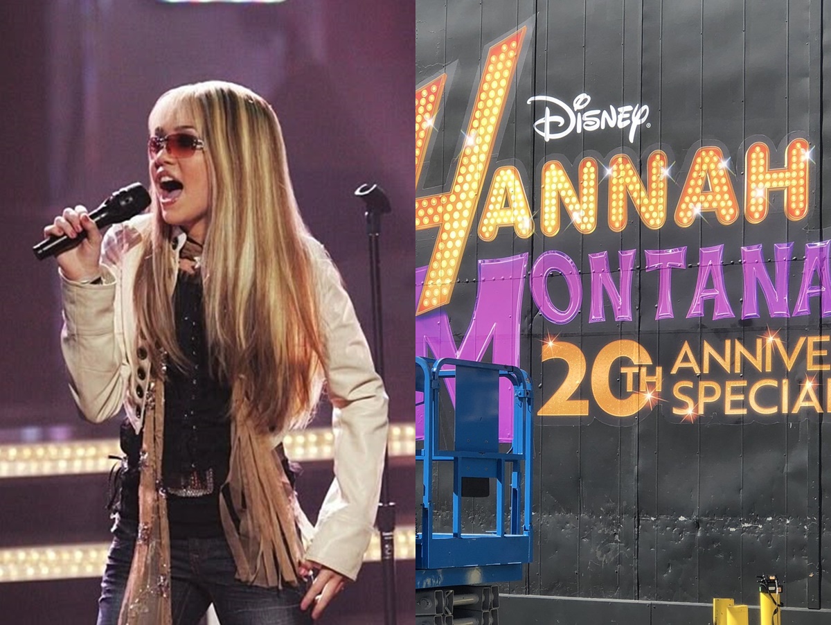 Miley, como Hannah Montana, cantou três músicas nas gravações do especial de 20 anos