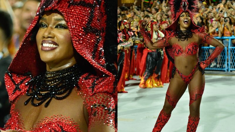 IZA retorna como rainha da Imperatriz e homenageia capa de disco de Ney Matogrosso