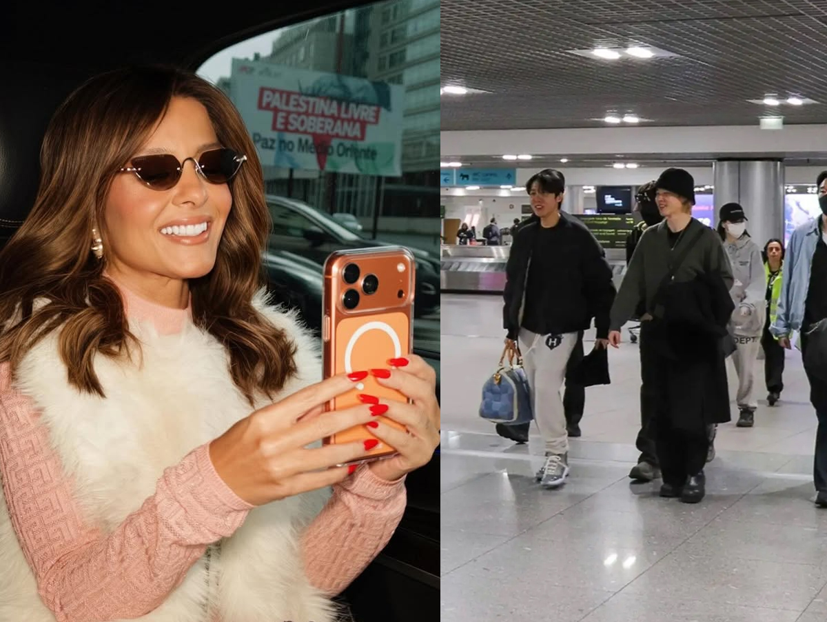 Maiara se depara com BTS em Portugal e admite surpresa com reação dos fãs