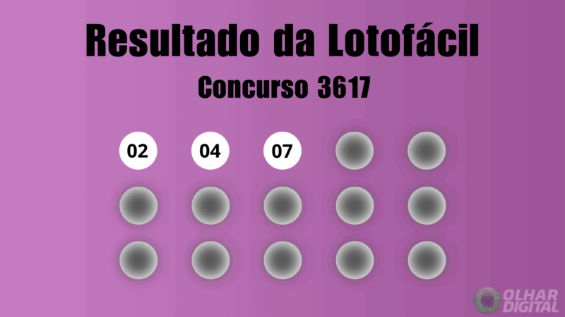 Resultado da Lotofácil 3617: números sorteados e informações do concurso (20/02/2026)
