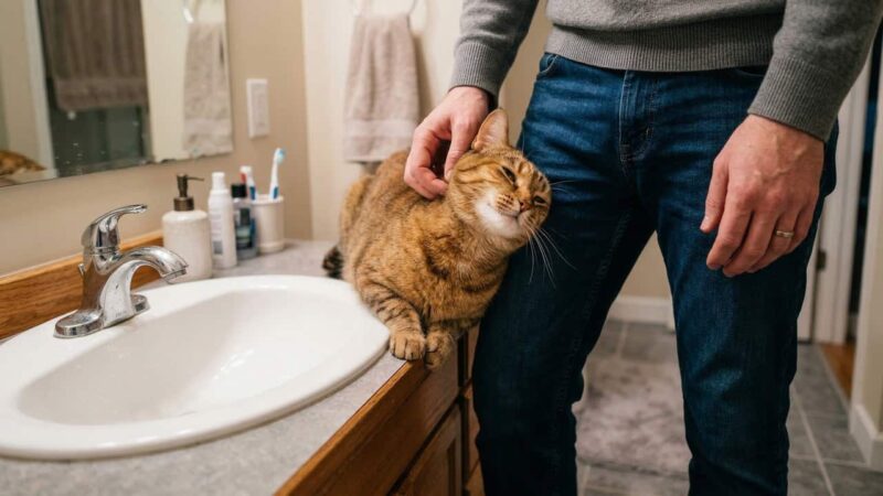 Por que gatos acompanham o dono ao banheiro? Veterinários apontam motivos