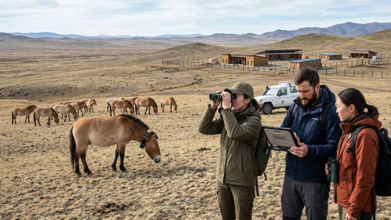 Cavalo de Przewalski é reintroduzido nas estepes da Ásia e volta a viver em liberdade