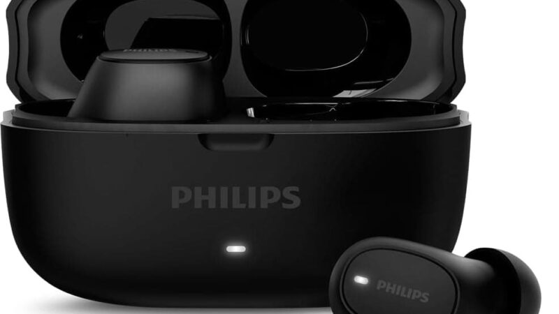 Philips TAT2500BK: fone TWS com cancelamento de ruído ativo e até 24 horas de autonomia em oferta