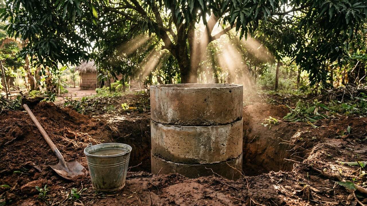 Caixa d’água subterrânea feita com anéis de concreto reciclados ganha espaço como solução prática