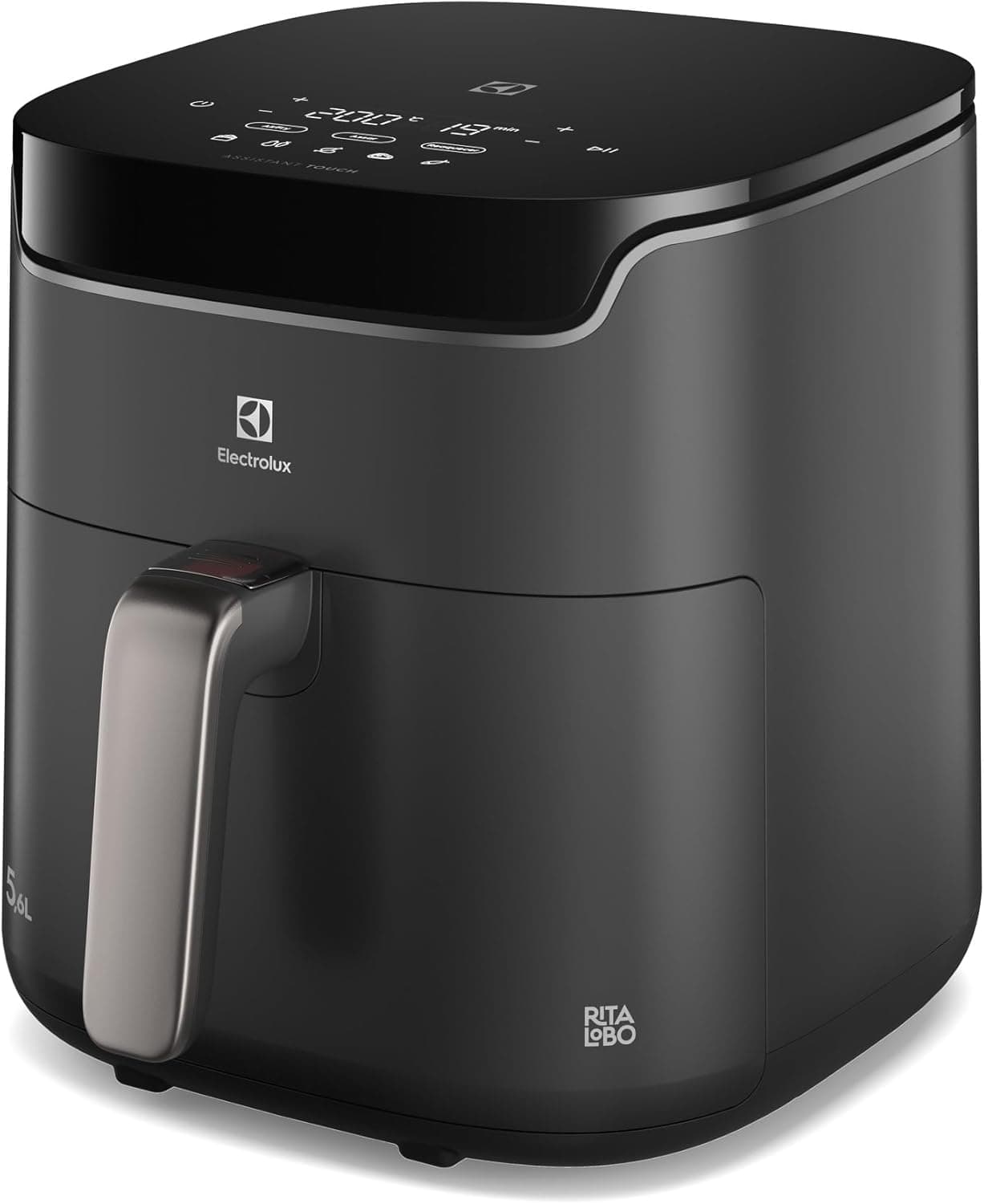 Três opções de air fryers com capacidade entre 5,6L e 6,2L em promoção