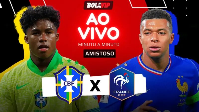 Mbappé abre o placar em Boston: França vence Brasil por 1 a 0 em amistoso
