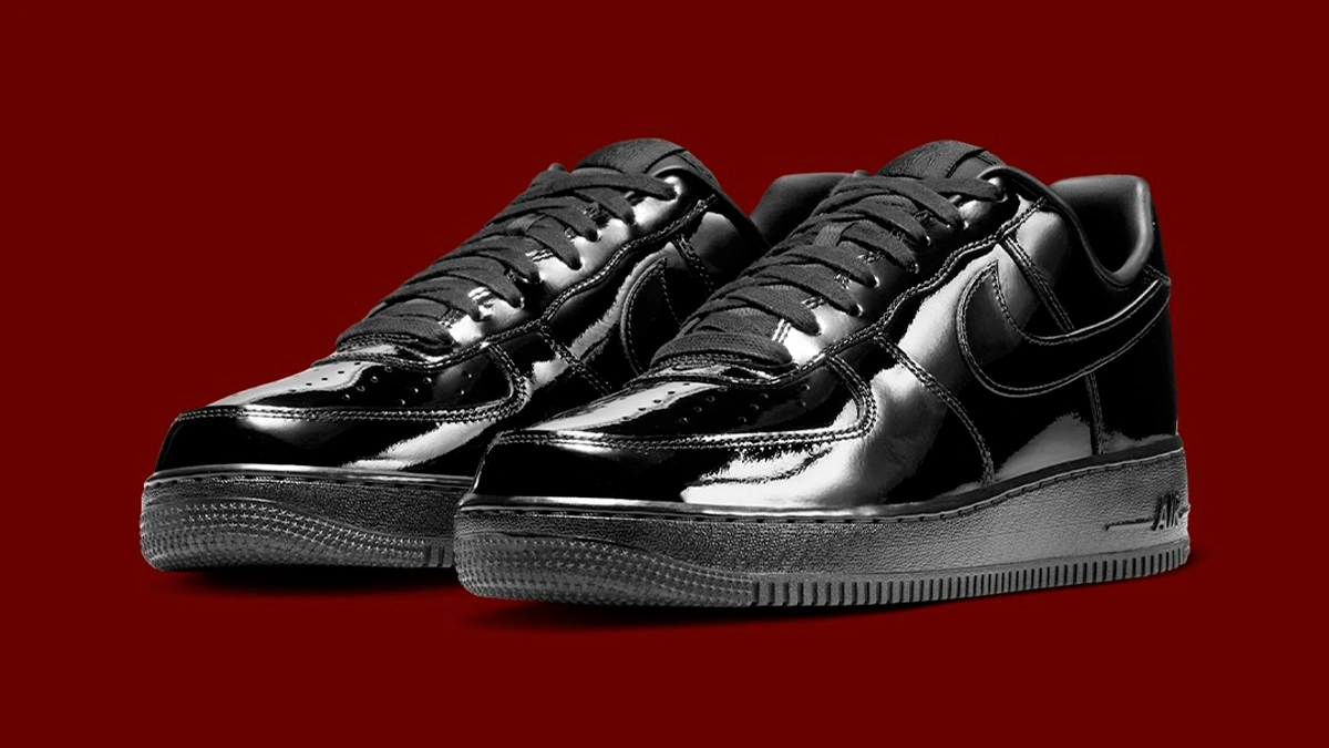 Nike lança Air Force 1 Low “Black Patent” com acabamento envernizado para uso com terno