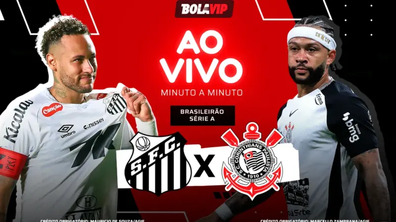 Santos e Corinthians empatam por 1 a 1 no intervalo na Vila Belmiro pelo Brasileirão 2026