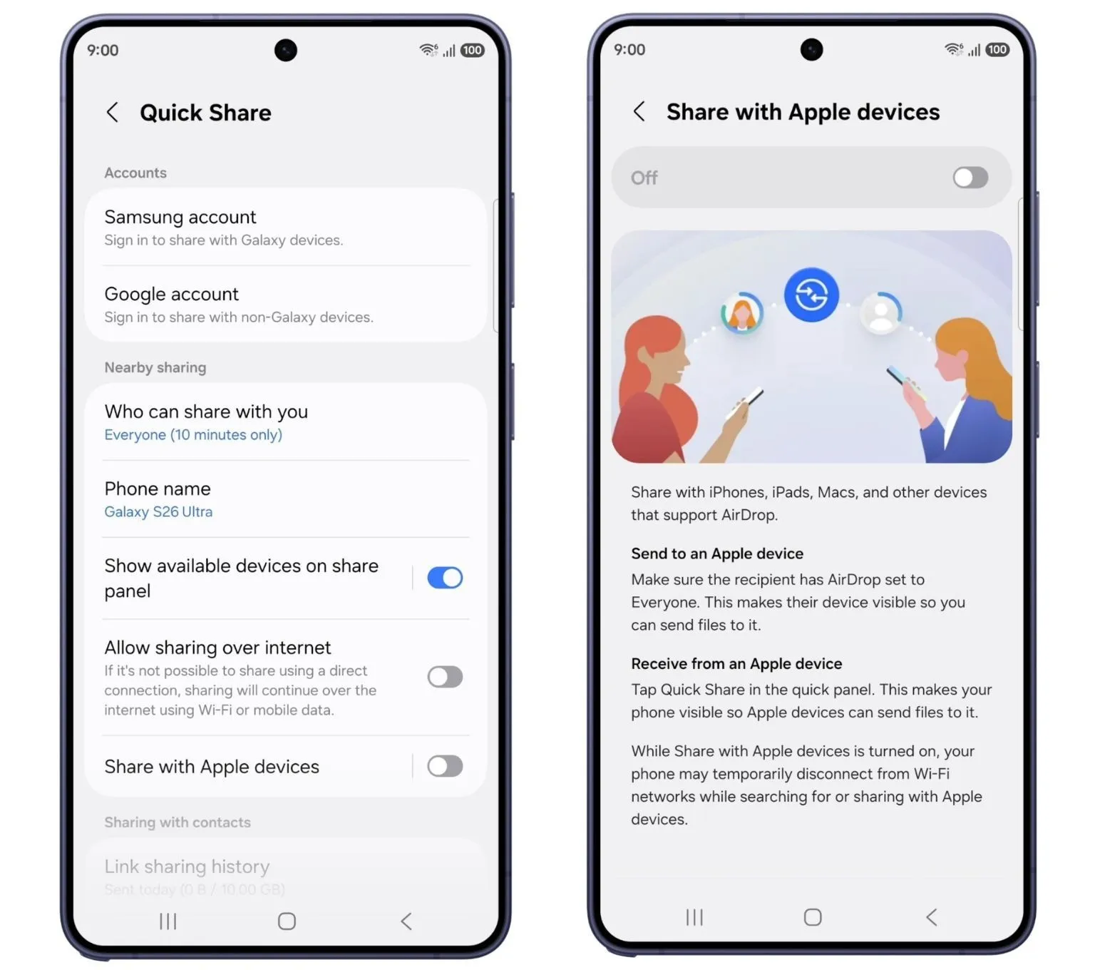 Samsung anuncia compatibilidade do Quick Share com AirDrop e amplia troca de arquivos entre Android e iPhone