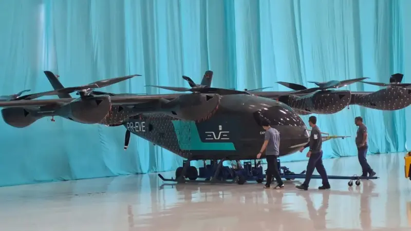 Protótipo de eVTOL da Eve alcança 35 voos e altitude de 43 metros em testes