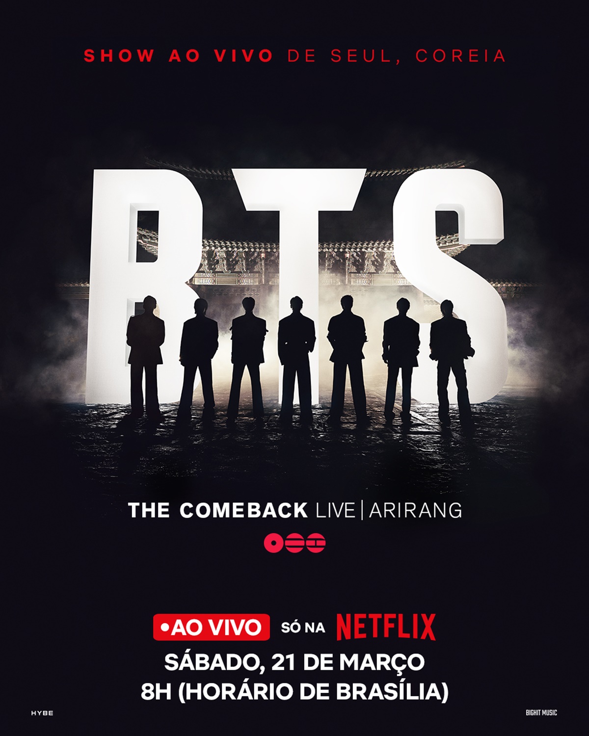 Netflix libera trailer de “BTS THE COMEBACK LIVE | ARIRANG” com show em Seul
