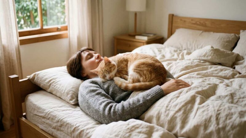 Por que gatos frequentemente dormem sobre seus donos? A ciência aponta motivos