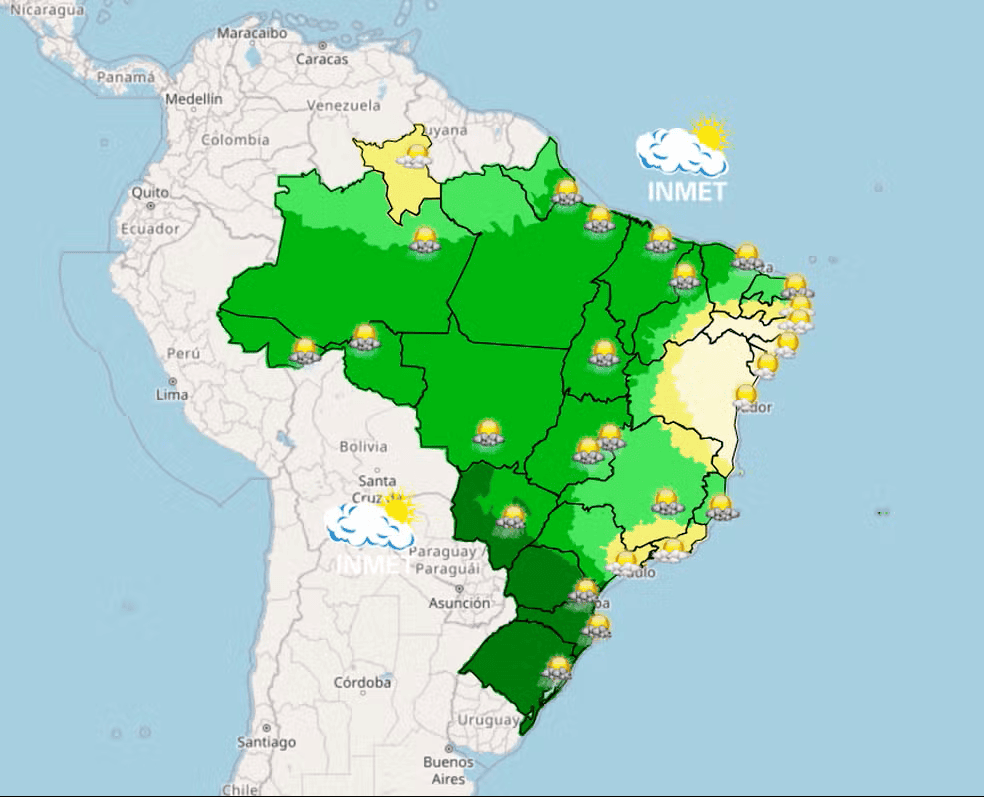 Começa o outono com calor e chuva em grande parte do país; atenção ao Sul