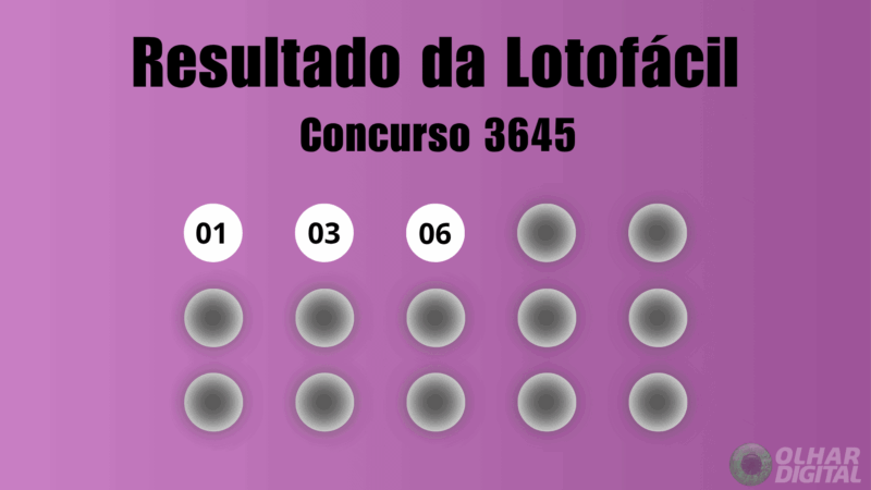 Resultado da Lotofácil 3645: números sorteados e informações sobre prêmio e resgate