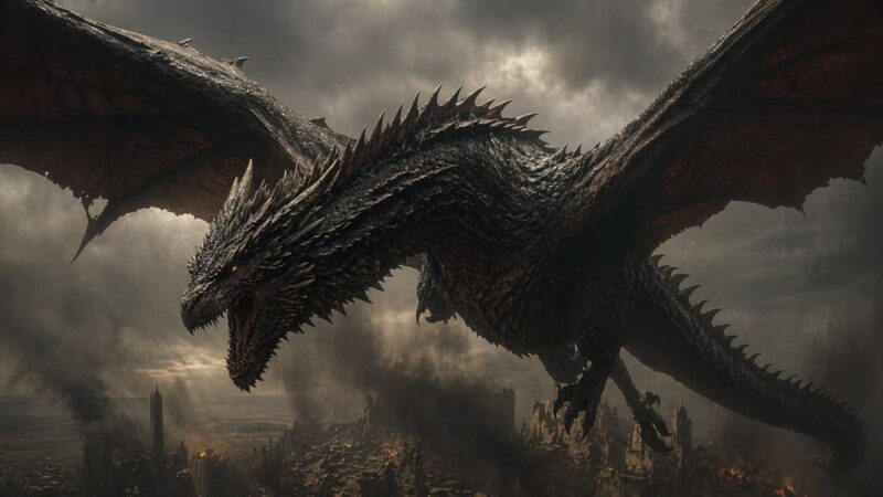 Balerion, o Terror Negro, terá filme que revive o maior dragão de Westeros