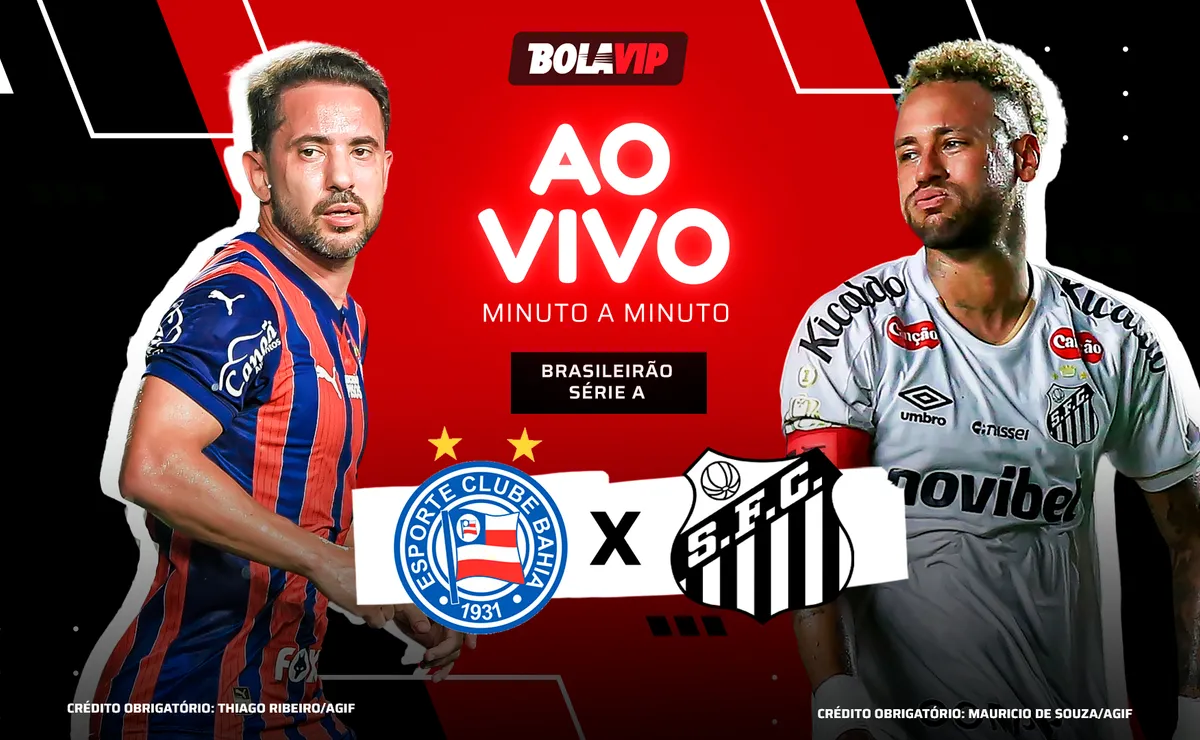 Santos visita o Bahia na Arena Fonte Nova pela 13ª rodada do Brasileirão