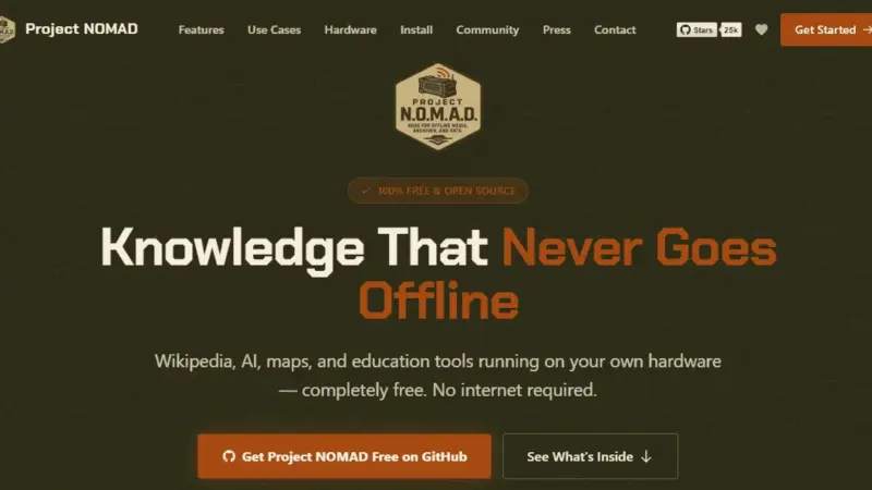Project NOMAD transforma computador em uma “internet” offline com IA