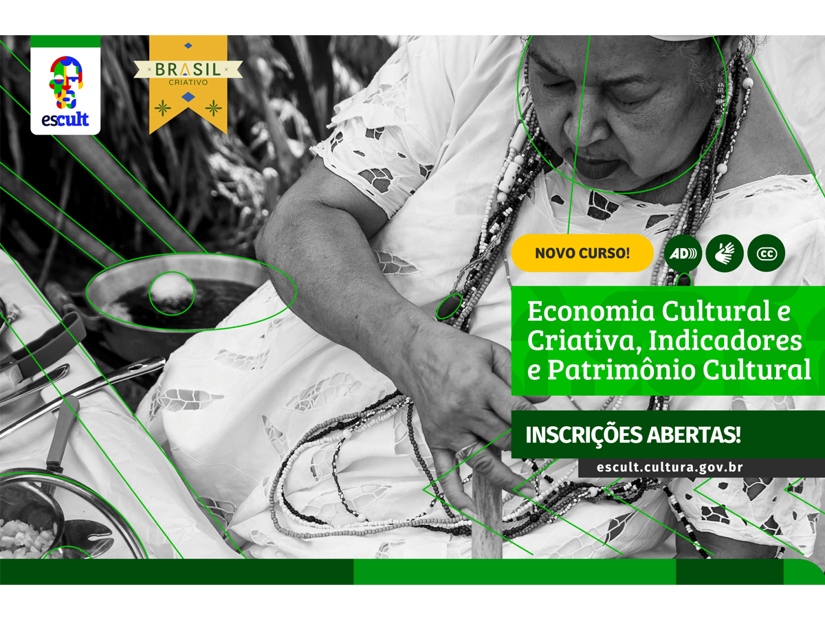 MinC e UFRB lançam curso gratuito de 160 horas na Escult sobre economia criativa e patrimônio