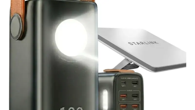 Power bank de 30.000mAh e 100W está em oferta no Mercado Livre