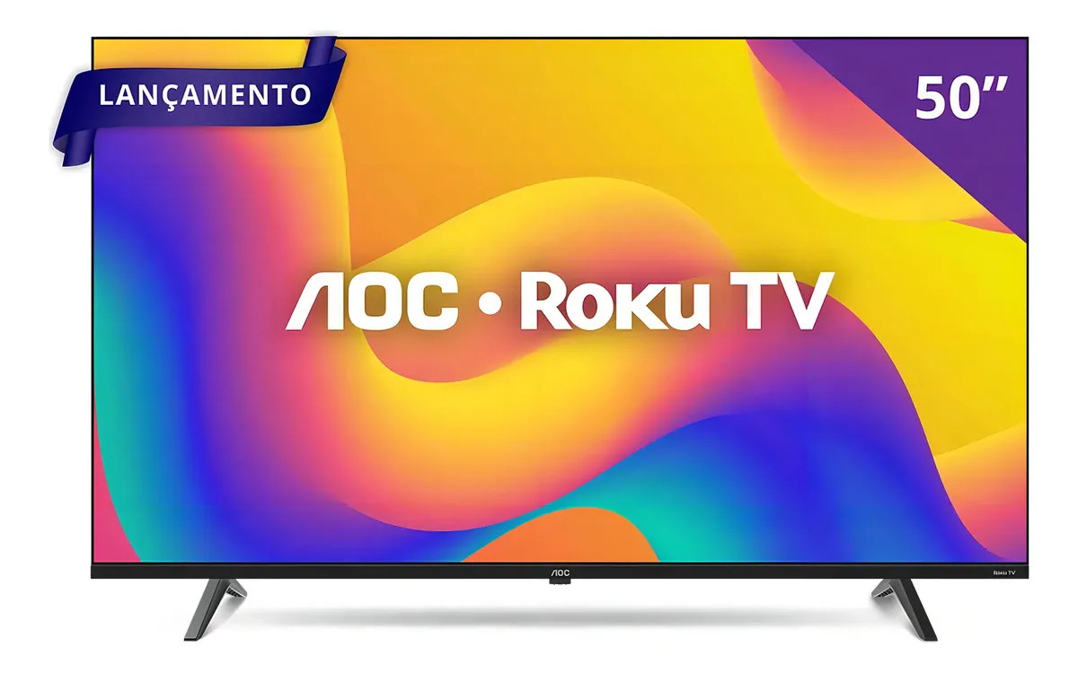 Ofertas para o 4.4 trazem Smart TV AOC 50” 4K com Roku e soundbar por preços reduzidos