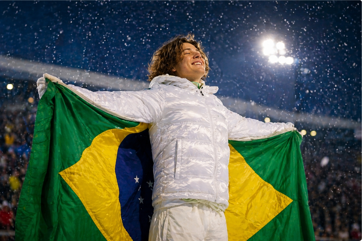 Lucas Pinheiro Braathen sai da aposentadoria, troca a Noruega pelo Brasil e conquista ouro inédito para país tropical nos Jogos de Inverno