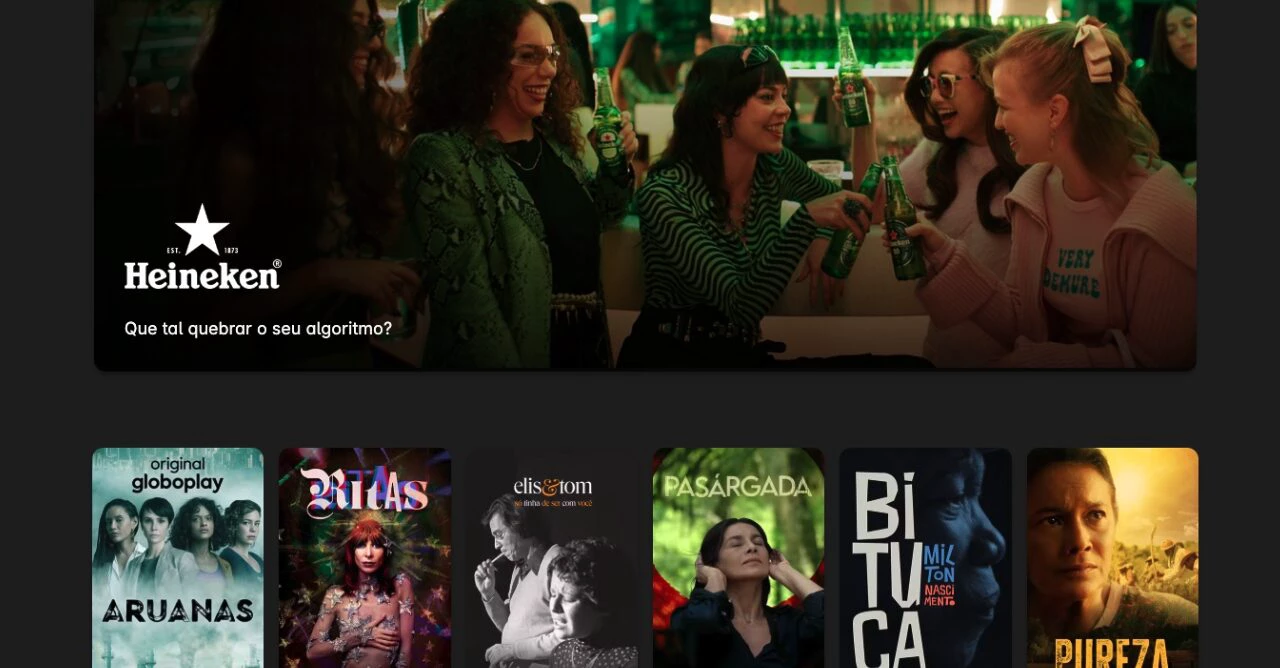 Heineken e Globoplay lançam hub para incentivar que público “quebre o algoritmo”