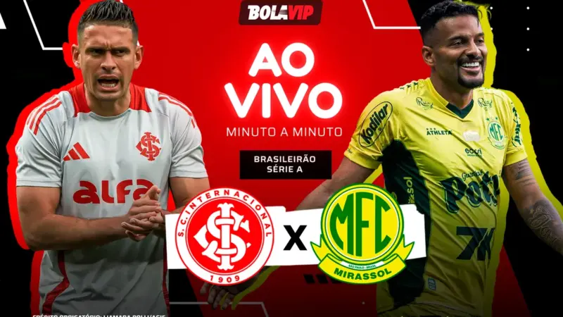 Inter x Mirassol AO VIVO: 0 a 0 no primeiro tempo pelo Brasileirão 2026