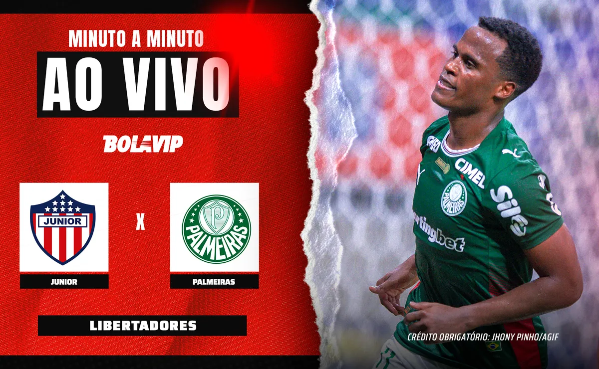 Junior Barranquilla e Palmeiras ficam no empate por 1 a 1 na Libertadores