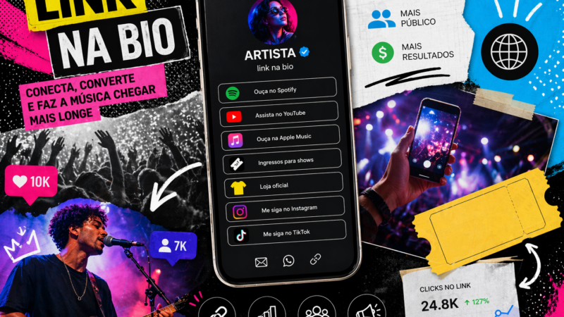 Link na bio se transforma em canal de vendas e músicos recorrem a agregadores para vender merch e ingressos