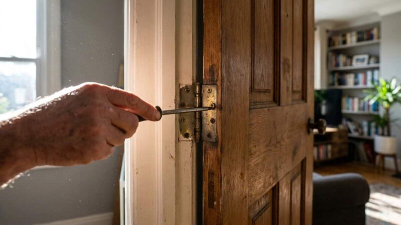 Como consertar uma porta que não fecha corretamente