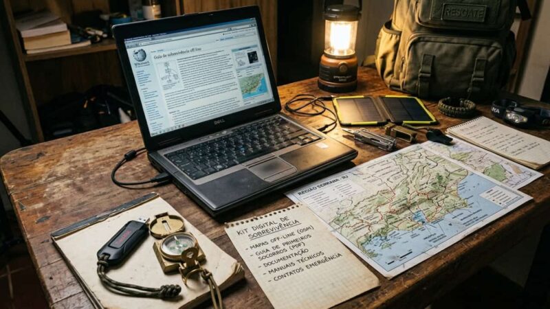 Pen drive com kit de sobrevivência digital permite acesso offline a mapas, IA e manuais em caso de apagão