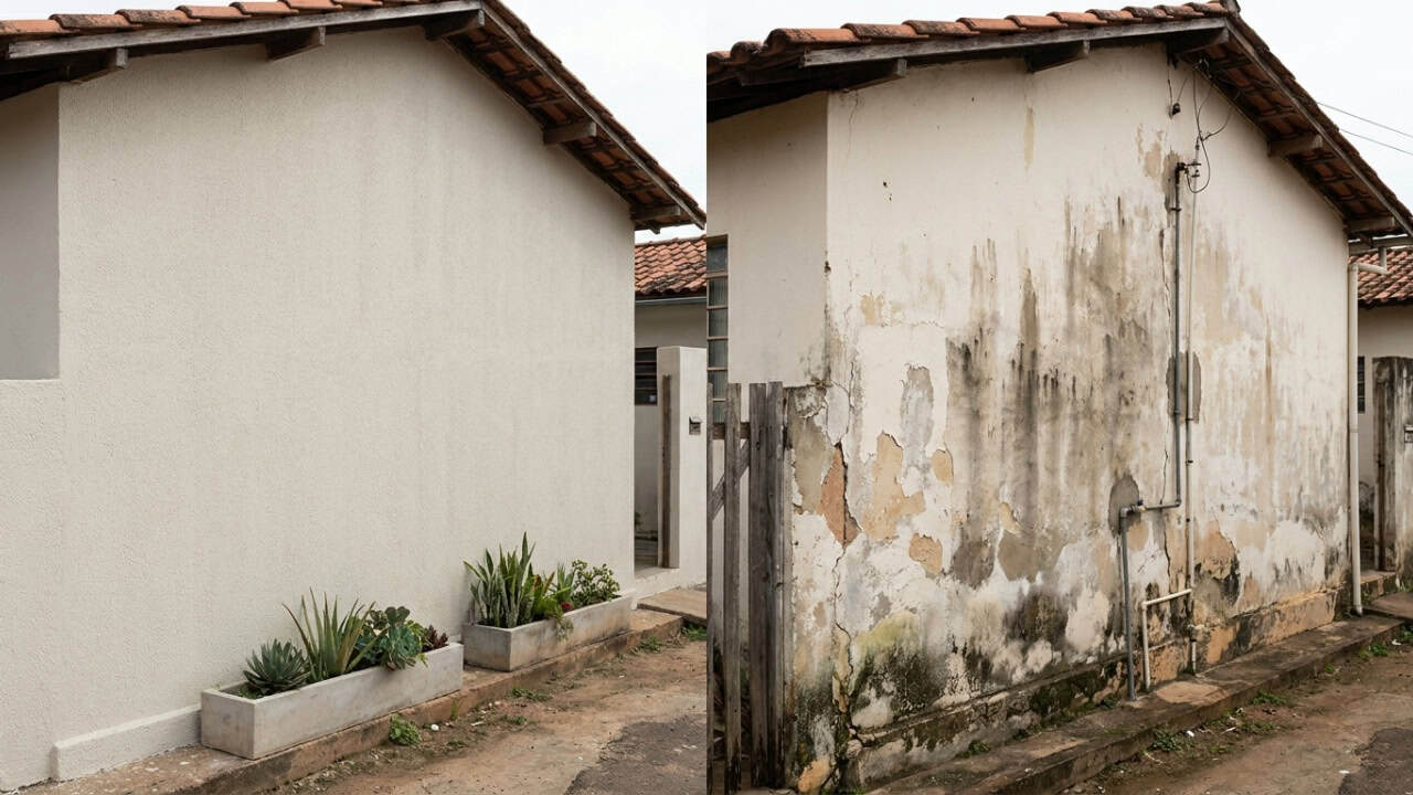 Solução caseira impermeabilizante protege paredes externas da chuva e reduz infiltrações