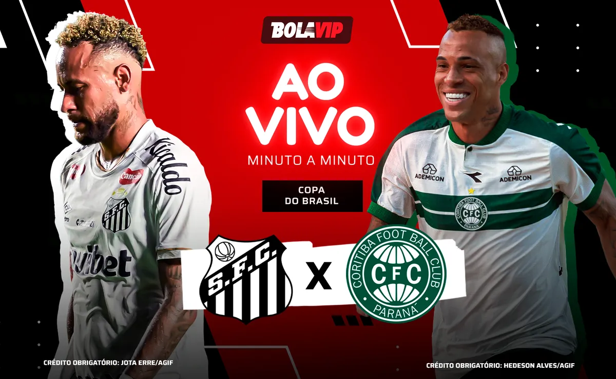 Santos e Coritiba duelam na Vila Belmiro pela ida da 5ª rodada da Copa do Brasil