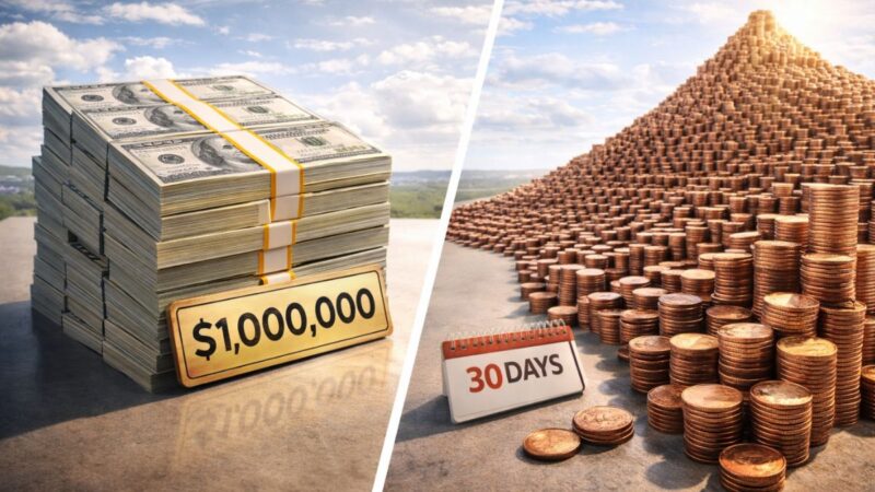 Um centavo que vira milhões: como dobrar por 30 dias supera R$ 1 milhão
