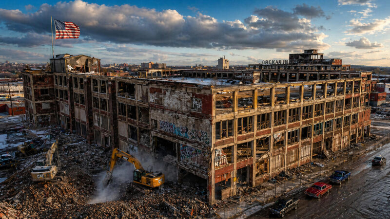 Antiga fábrica Packard em Detroit, símbolo da indústria automotiva, terá demolição prevista até 2024