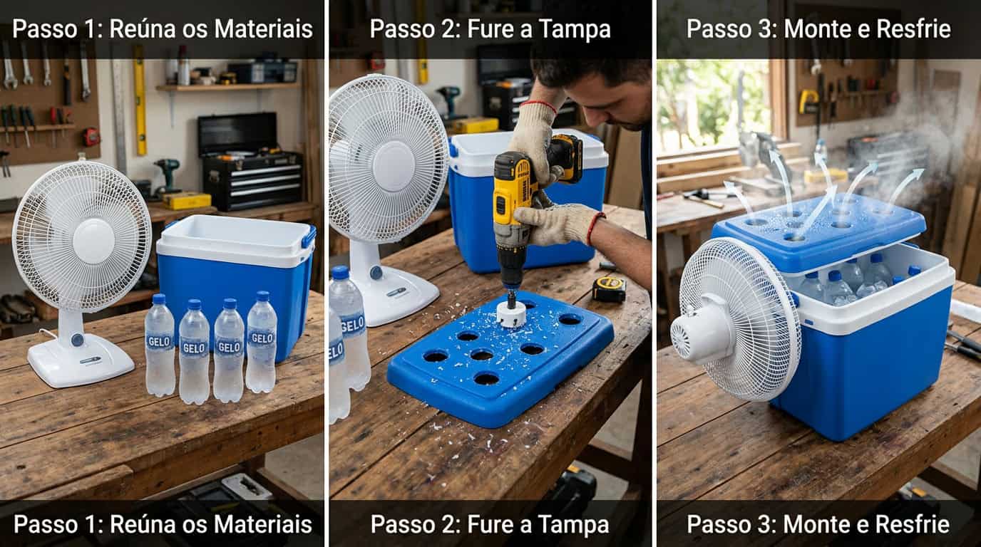 Resfriador portátil caseiro: como montar e por que funciona
